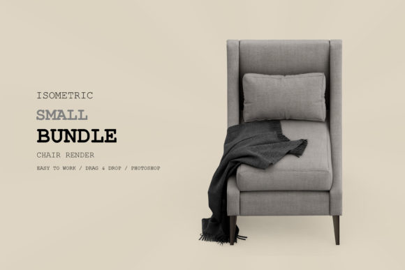 Isometric Armchair 3D Rendering Pac 100