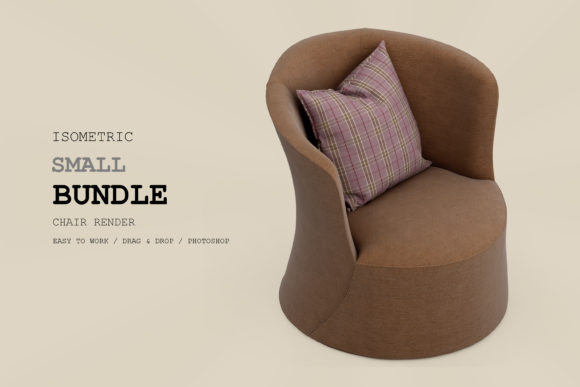 Isometric Armchair 3D Rendering Pack 112