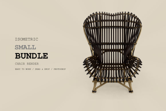 Isometric Armchair 3D Rendering Pack 12