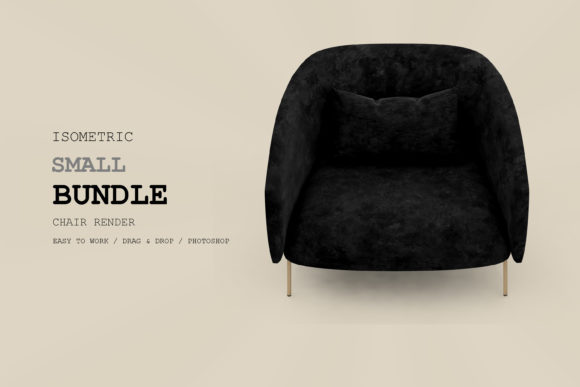 Isometric Armchair 3D Rendering Pack 18