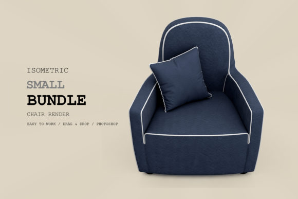 Isometric Armchair 3D Rendering Pack 28