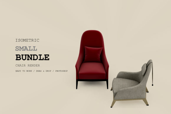 Isometric Armchair 3D Rendering Pack 76
