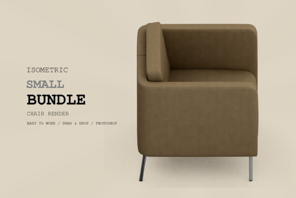 Isometric Armchair 3D Rendering Pack 96