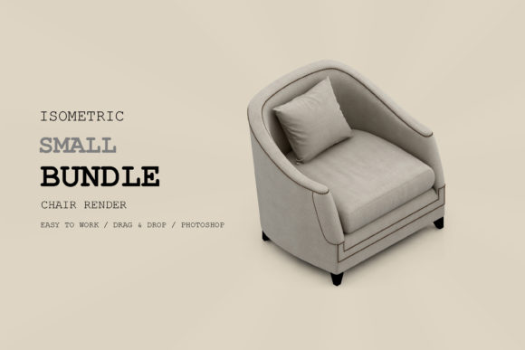 Isometric Chair 3D Render Pack 168