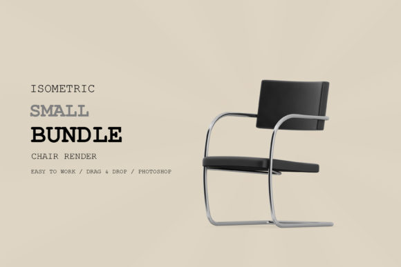 Isometric Chair 3D Render Pack 185