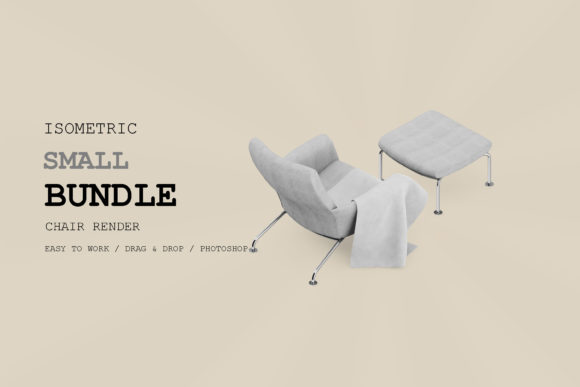 Isometric Chair 3D Render Pack 195
