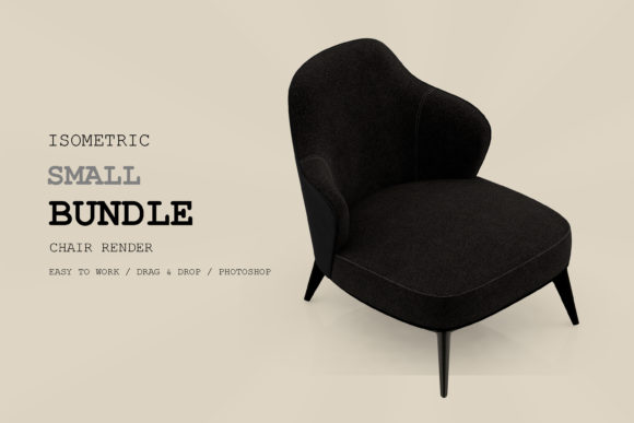 Isometric Chair 3D Render Pack 213