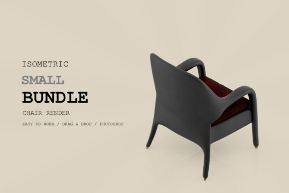 Isometric Chair 3D Render Pack 238