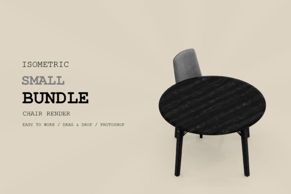Isometric Chair 3D Render Pack 243
