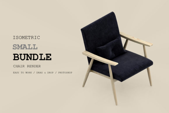 Isometric Chair 3D Render Pack 244