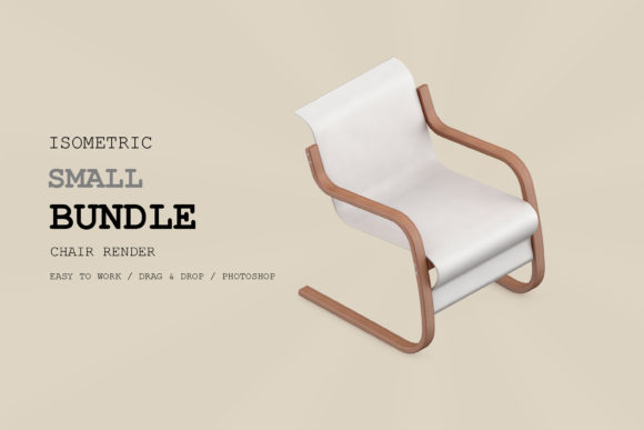Isometric Chair 3D Render Pack 25