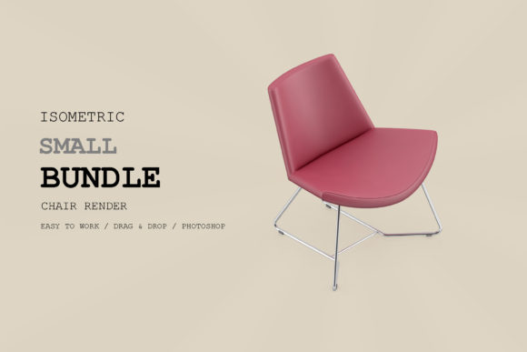 Isometric Chair 3D Render Pack 39: A Versatile Asset for Modern Design Projects