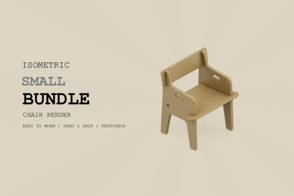 Isometric Chair 3D Render Pack 44