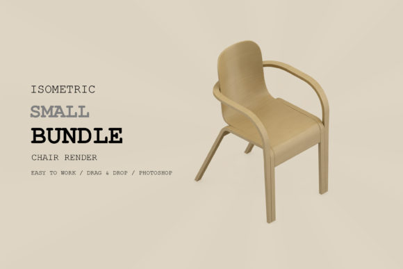 Isometric Chair 3D Render Pack 48