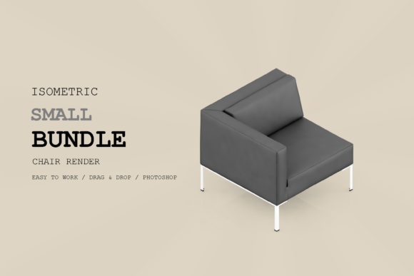 Isometric Chair 3D Render Pack 64