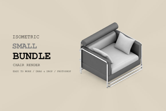 Isometric Chair 3D Render Pack 8: A Versatile Asset for Modern Design Projects