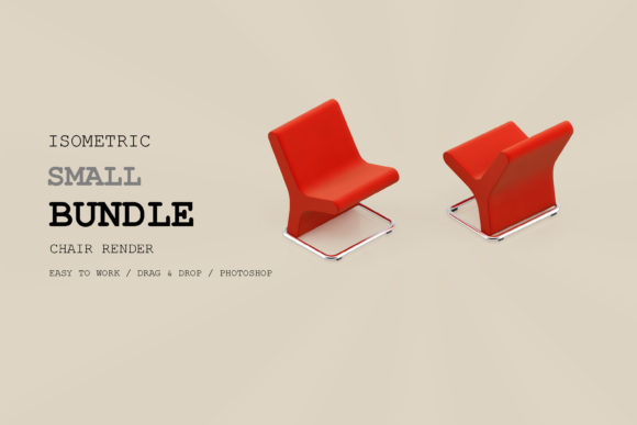 Isometric Chair 3D Render Pack 9: A Versatile Asset for Modern Design Projects