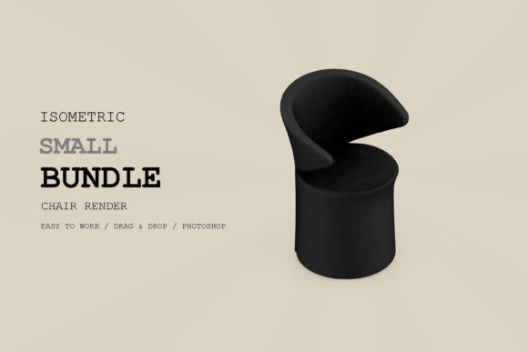 Isometric Chair 3D Render Pack 93